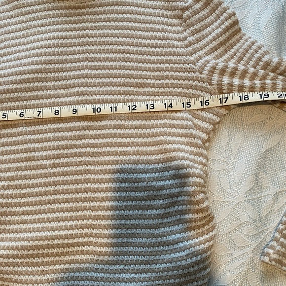 SHEIN Brown and Cream Striped Turtleneck Sweater - Picture 5 of 5
